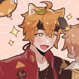 🍡 Thoma Genshin Impact Anime, Postać, Genshin Impact, Thoma, Gra wideo, Fanart, Słodkie telegram sticker