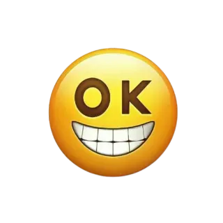 👌 OK Emoji, Ok, Accordo, Approvazione, Espressione, Giallo, Faccia telegram sticker