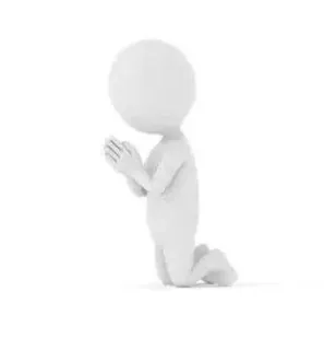 🙏 praying, kneeling, worship, religious, 3D, stick figure telegram sticker