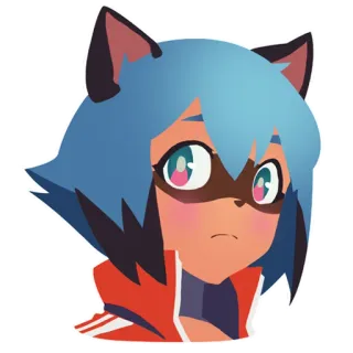 😳 Michiru Kagemori BNA anime, mapache, animal, BNA, zorro, dibujos animados whatsapp sticker