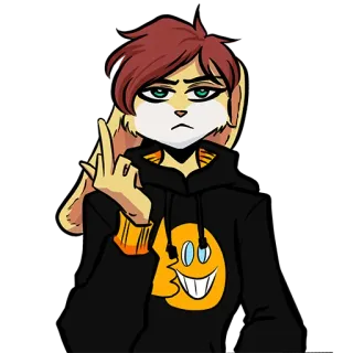 🖕 Cartoon, Hase, Stinkefinger, Beleidigend, Attitüde, Figur telegram sticker