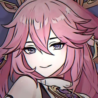🌸 Yae Miko Genshin Impact Anime, Trò chơi điện tử, Nhân vật, Genshin Impact, Yae Miko telegram sticker
