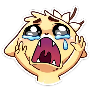 😢 Hoạt hình, Khóc, Buồn, Cảm xúc, Nước mắt, Nhân vật telegram sticker