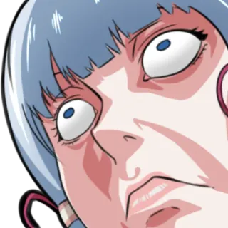 😟 rosto, anime, desenho animado, meme, expressão, engraçado telegram sticker