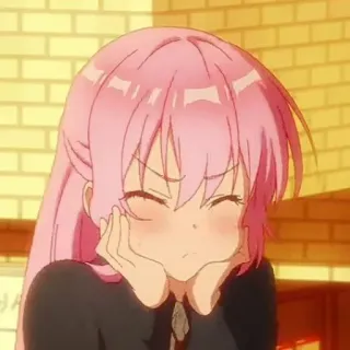 🐻 Anime, Mädchen, pinke Haare, süß, Manga telegram sticker