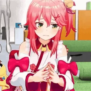 🩸 Sakura Miko anime girl, virtual streamer, vtuber, sakura miko, cute, kawaii telegram sticker