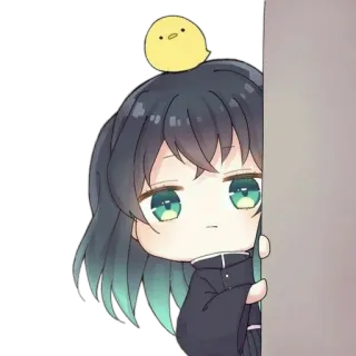 👀 Anime, Chibi, Cartone animato, Sticker, Carino, Personaggio, Illustrazione telegram sticker