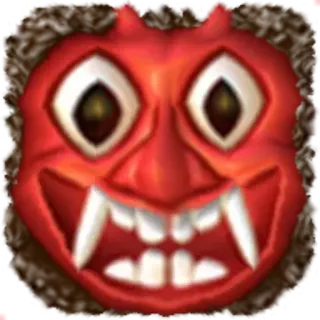 👹 masque, rouge, démon, tiki telegram sticker