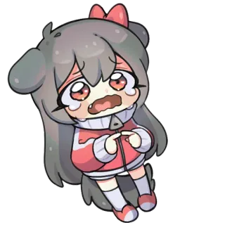 🎀 Anime, Chibi, Kawaii, Imut, Menangis, Kartun whatsapp sticker