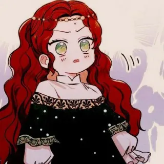 🍓 卡通, 红发, 女性, 女孩, 动漫, 漫画, 可爱 telegram sticker
