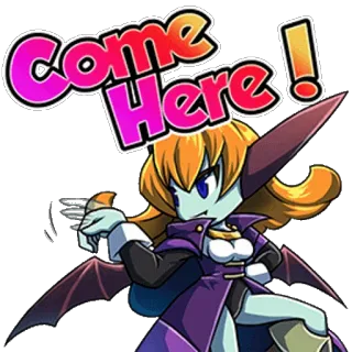 👬 Come Here! Anime, Hoạt hình, Ma cà rồng, Cô gái, Yêu cầu, Vẫy tay, Hoạt hình telegram sticker