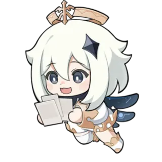 😇 Paimon Genshin Impact อนิเมะ, เก็นชิน อิมแพ็ค, ไพม่อน, วิดีโอเกม, จิบิ, ตัวละคร telegram sticker