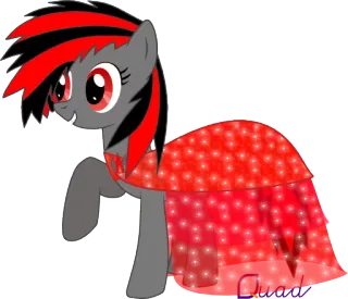 😊 pony, cartoon, cape, red, animal, horse, anime telegram sticker