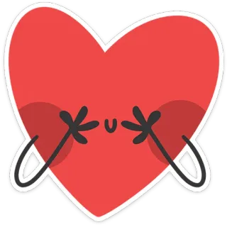 ❤️ cuore, carino, kawaii, amore, cartone animato whatsapp sticker