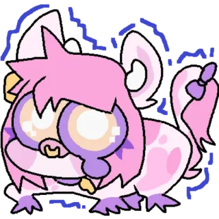 😢 pink creature telegram sticker