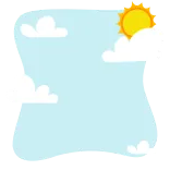 ✈️ sun, cloud, sky, weather, day, cartoon telegram sticker