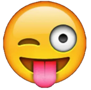 😜 Emoji, Wajah, Lidah, Berkedip, Gila telegram sticker