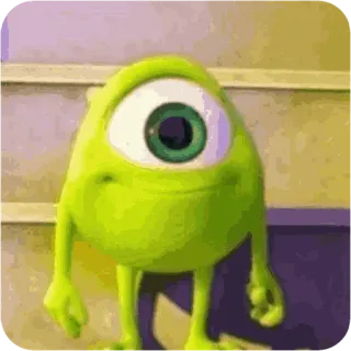 😴 Mike Wazowski Monsters, Inc. Mike Wazowski, Monsters Inc., cartoon, animation, funny, character whatsapp sticker