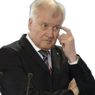🤔 politico, uomo, completo, pensieroso, ritratto whatsapp sticker