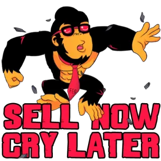 😭 SELL NOW
CRY LATER keuangan, investasi, meme, kera, pasar saham, kripto telegram sticker