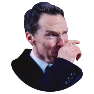 😭 Benedict Cumberbatch actor, celebrity, face, disgust, expression, meme telegram sticker