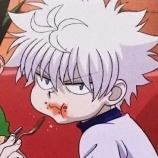 💞 Killua Zoldyck Hunter x Hunter Anime, Cartone animato, Cibo, Mangiare, Killua Zoldyck, Hunter x Hunter, Carino, Divertente telegram sticker