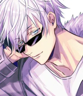 👀 Gojo Satoru Jujutsu Kaisen 动漫, 漫画, 五条悟, 咒术回战, 角色, 太阳镜 telegram sticker