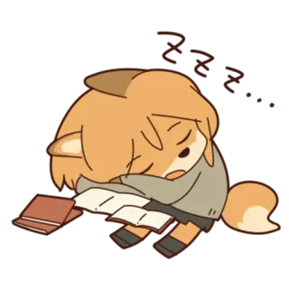 📕 chien, lecture, étude, mignon, animal, paresseux telegram sticker