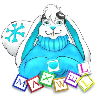 🧸 Maxwell MAXWELL rabbit, snowflake, cartoon, name, character telegram sticker