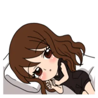 😔 Мультфильм, Девочка, Чиби, Милый, Аниме, Каваий telegram sticker