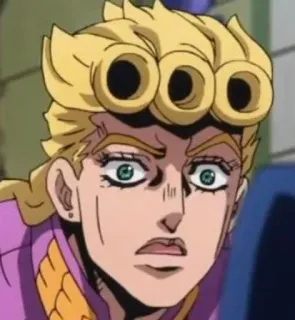 😨 Giorno Giovanna JoJo's Bizarre Adventure Anime, Manga, Jojo, Giorno Giovanna, Portrait, Personnage whatsapp sticker