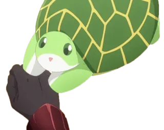 😿 海龟, 动漫, 动物, 卡通, 可爱, 绿色 telegram sticker