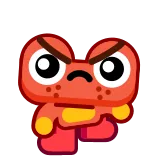 😠 Cartone animato, Arrabbiato, Rosso, Personaggio, Mostro, Animazione whatsapp sticker