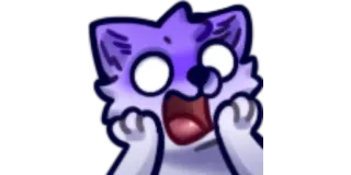 😱 Hoạt hình, Sốc, Ngạc nhiên, Sói, Chó telegram sticker