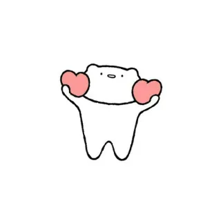 🖇 orso, cuore, carino, kawaii, amore telegram sticker