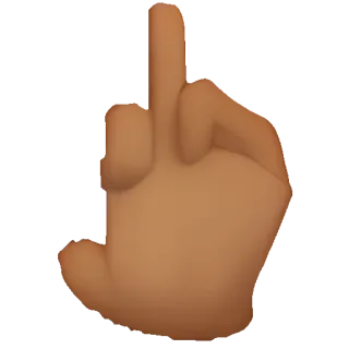 🥑 dito medio, gesto offensivo, maleducato, insultante, emoji, gesto della mano telegram sticker