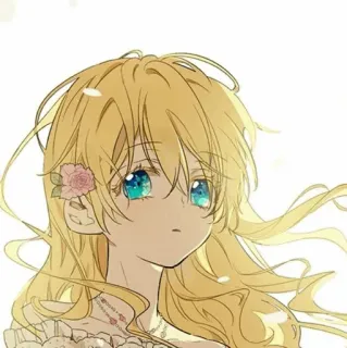 🎀 อนิเมะ, ผู้หญิง, ผมบลอนด์, การ์ตูน, ผู้หญิง, ภาพเหมือน, ตัวละคร telegram sticker