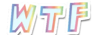 ‼ WTF WTF, sticker, texte, expression, question whatsapp sticker