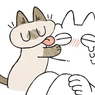 🥰 cats, animals, cartoon, sticker, cute telegram sticker