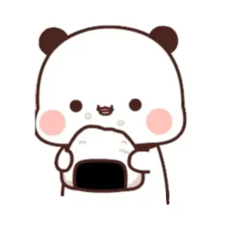 🍃 panda, cute, cartoon, food, onigiri, kawaii telegram sticker