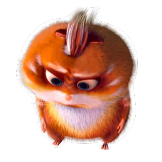 😔 chomik, zły, kreskówka, zwierzę, zwierzę domowe, słodki telegram sticker