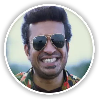 😁 man, sunglasses, portrait, smiling, funny, character telegram sticker