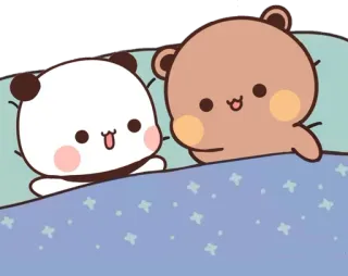 ☺️ милый, медведи, спящий, мультфильм, животные telegram sticker