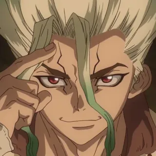 ⛰ Senku Ishigami Dr. Stone anime, Dr. Stone, Senku Ishigami, character, thinking telegram sticker