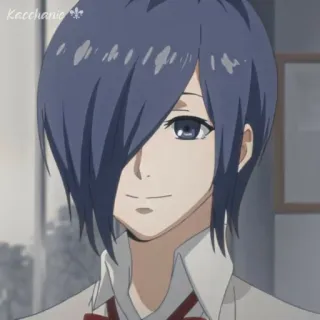 🍙 Touka Kirishima Tokyo Ghoul anime, tokyo ghoul, touka kirishima, character, manga telegram sticker