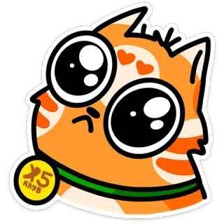 ⭐ X5 КЛУБ Katze, Cartoon, Tier, süß, Aufkleber, Club telegram sticker