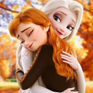 🧏‍♀ Anna Frozen Desenho animado, Personagens, Abraço, Irmãs, Elsa, Anna, Disney telegram sticker