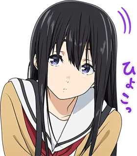 🤔 ひょっこ Anime, Niedlich, Mädchen, Japanisch, Charakter telegram sticker