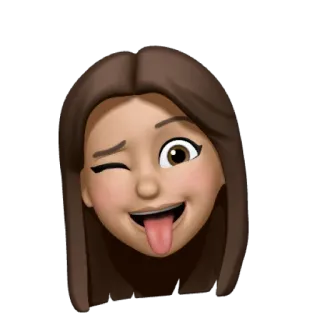❤️ Emoji, Rosto, Mulher, Piscadela, Língua whatsapp sticker