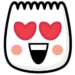 😍 emoji, amor, olhos de coração, desenho animado, fofo whatsapp sticker